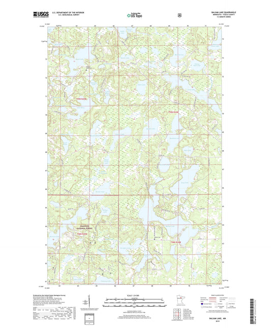 Balsam Lake Minnesota US Topo Map Image
