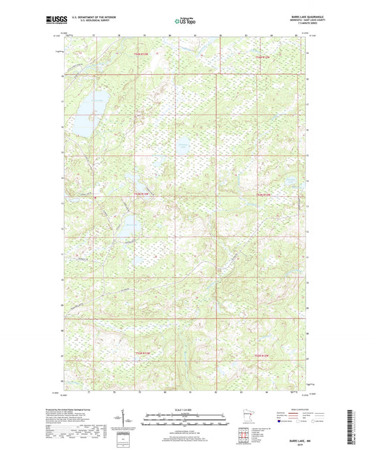 Barrs Lake Minnesota US Topo Map Image