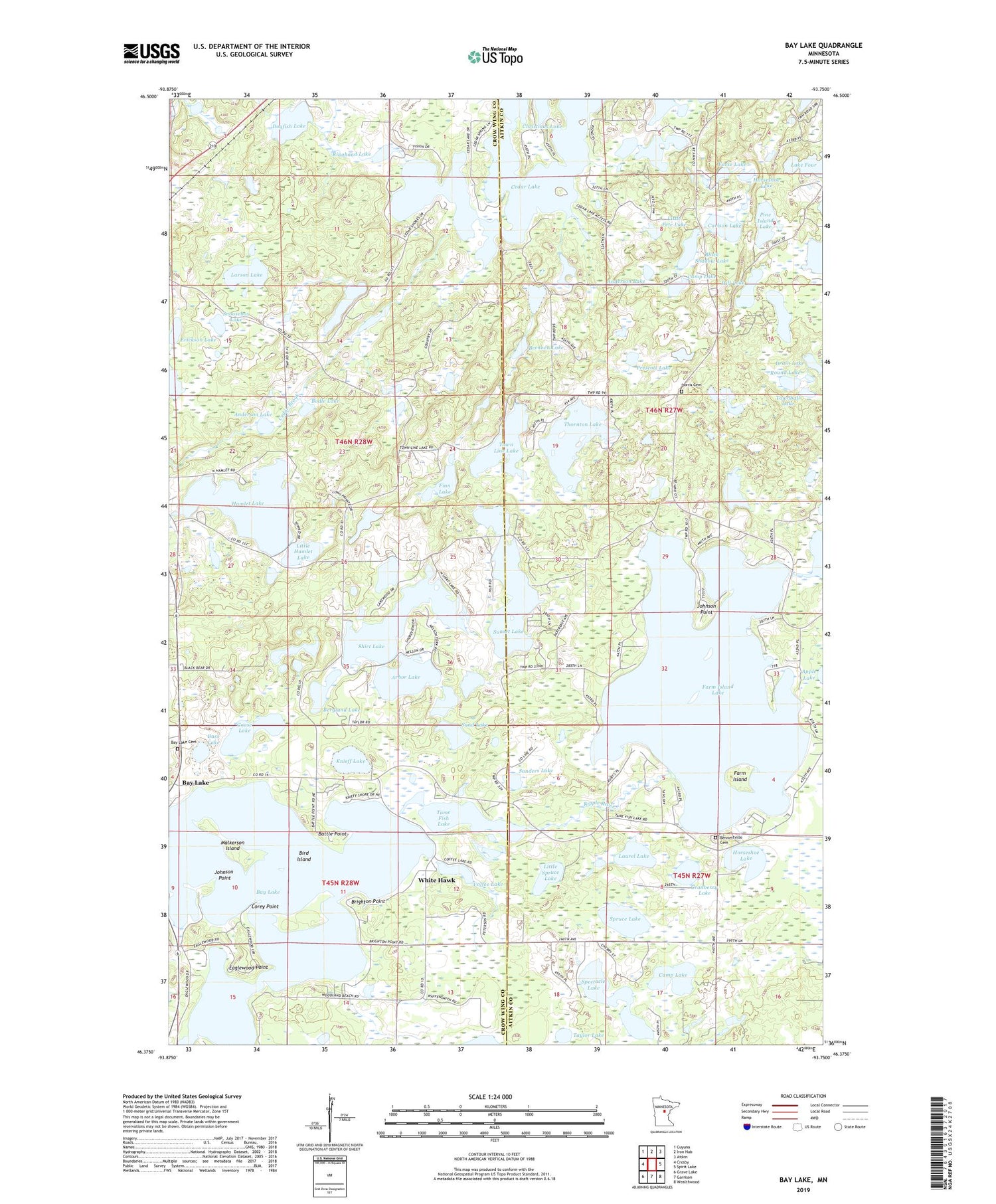 Bay Lake Minnesota US Topo Map Image