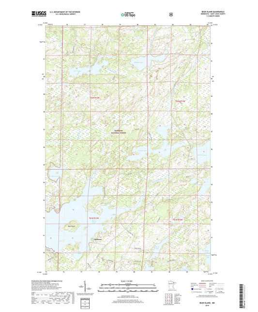 Bear Island Minnesota US Topo Map Image