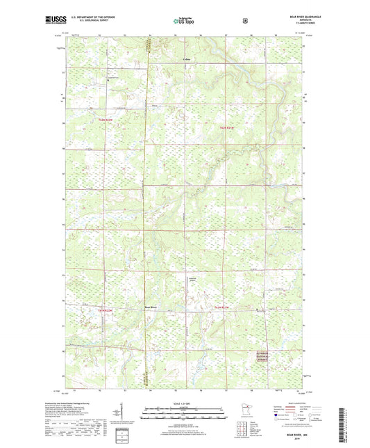 Bear River Minnesota US Topo Map Image