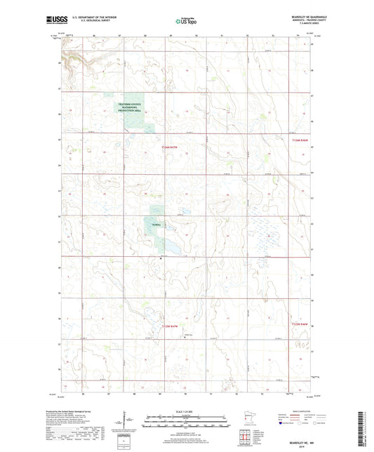 Beardsley NE Minnesota US Topo Map Image