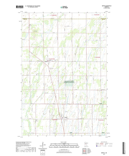 Bertha Minnesota US Topo Map Image