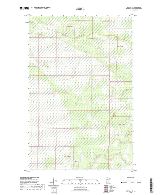 Big Falls SE Minnesota US Topo Map Image