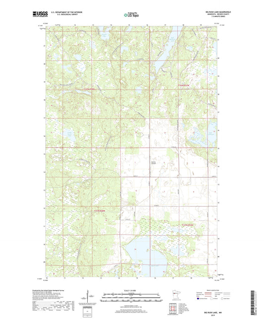 Big Rush Lake Minnesota US Topo Map Image