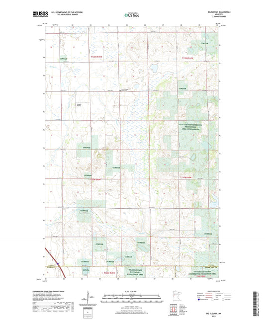 Big Slough Minnesota US Topo Map Image