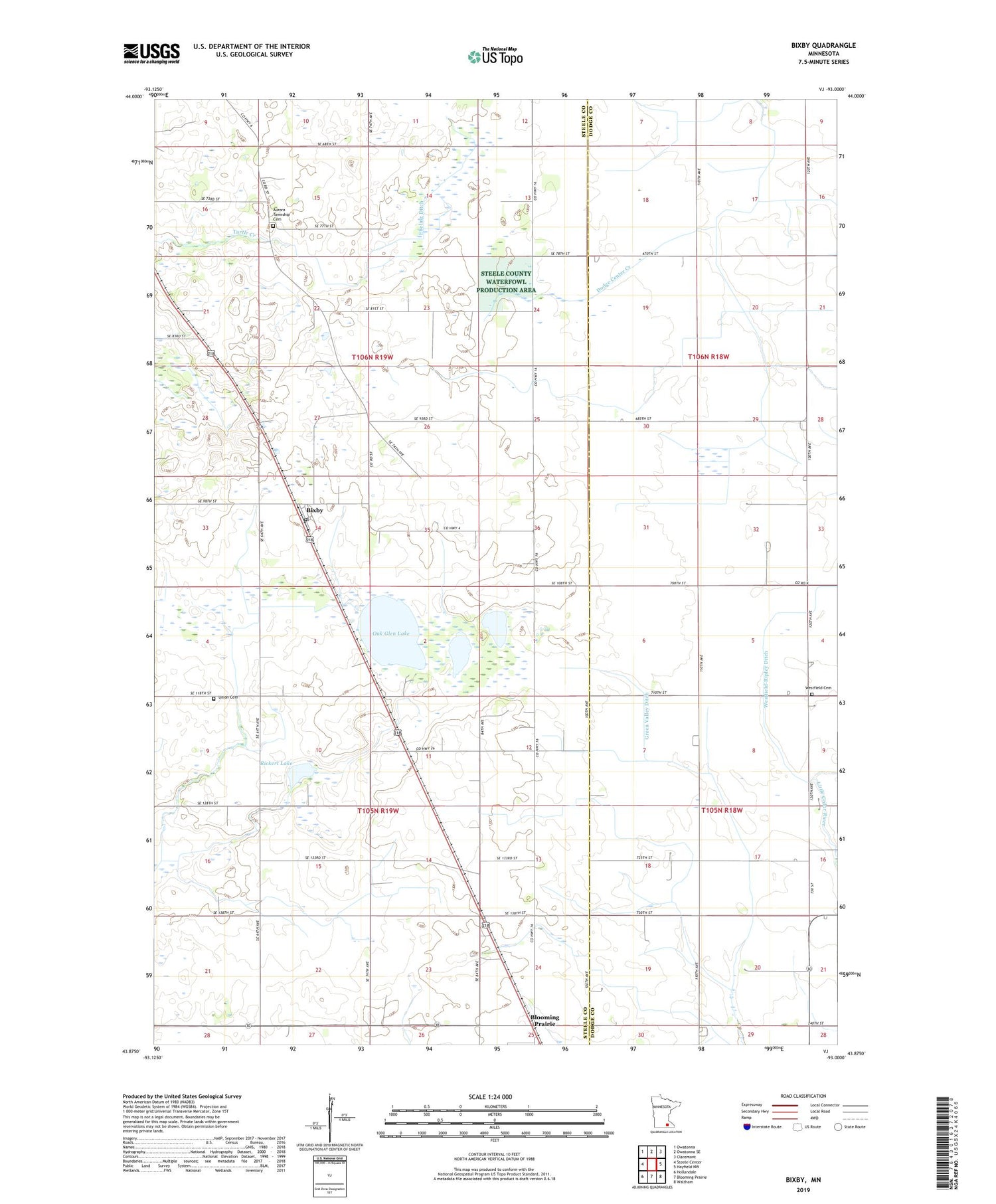 Bixby Minnesota US Topo Map Image