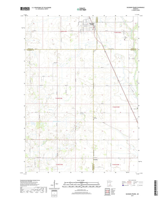 Blooming Prairie Minnesota US Topo Map Image