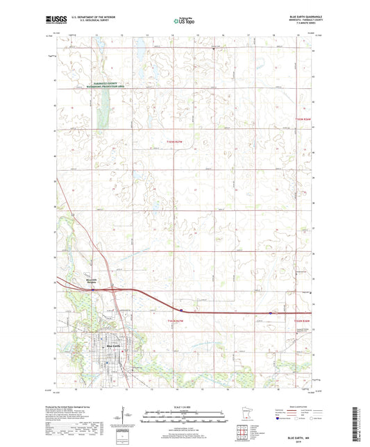 Blue Earth Minnesota US Topo Map Image