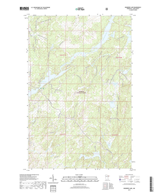 Bogberry Lake Minnesota US Topo Map Image