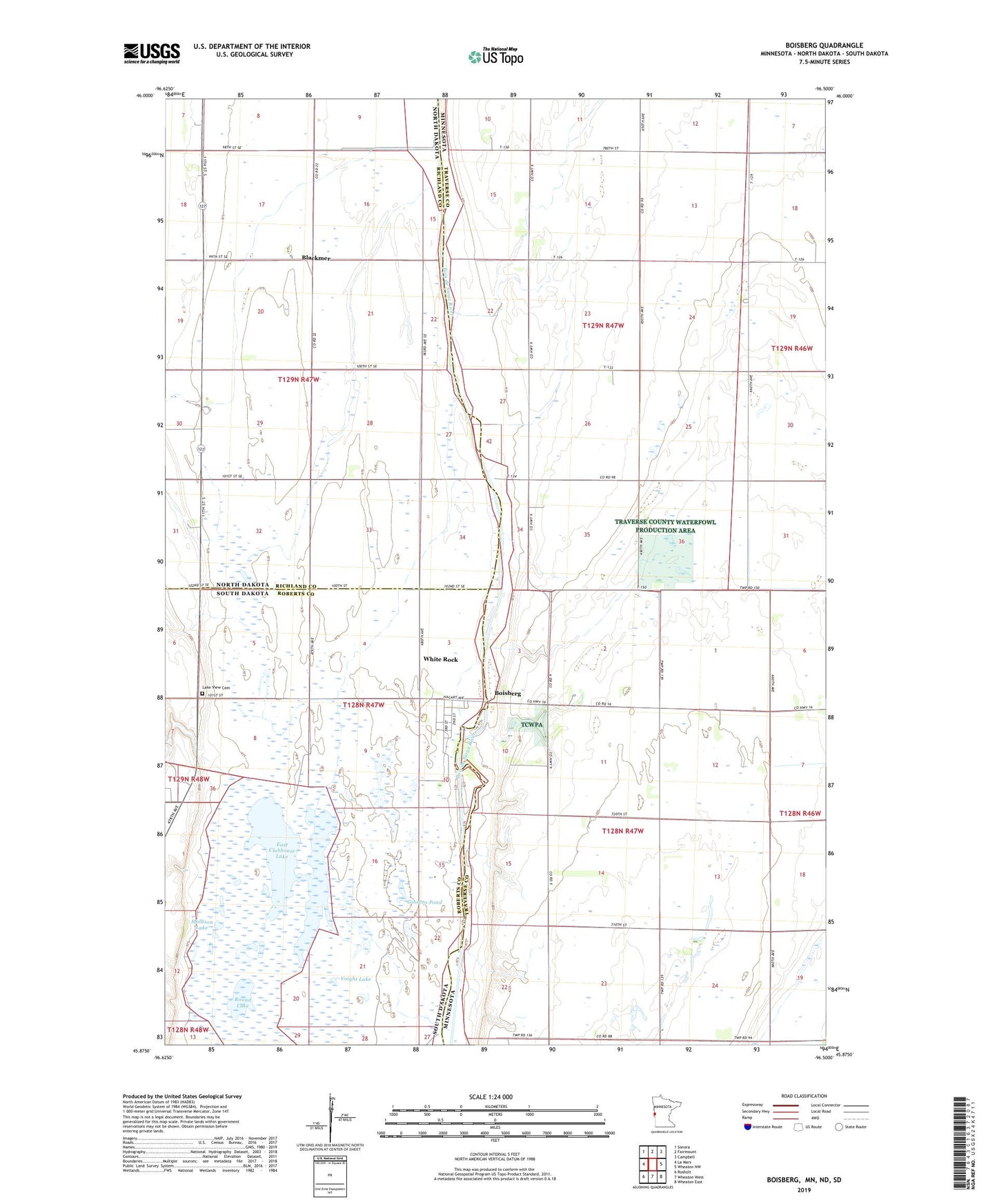 Boisberg Minnesota US Topo Map Image