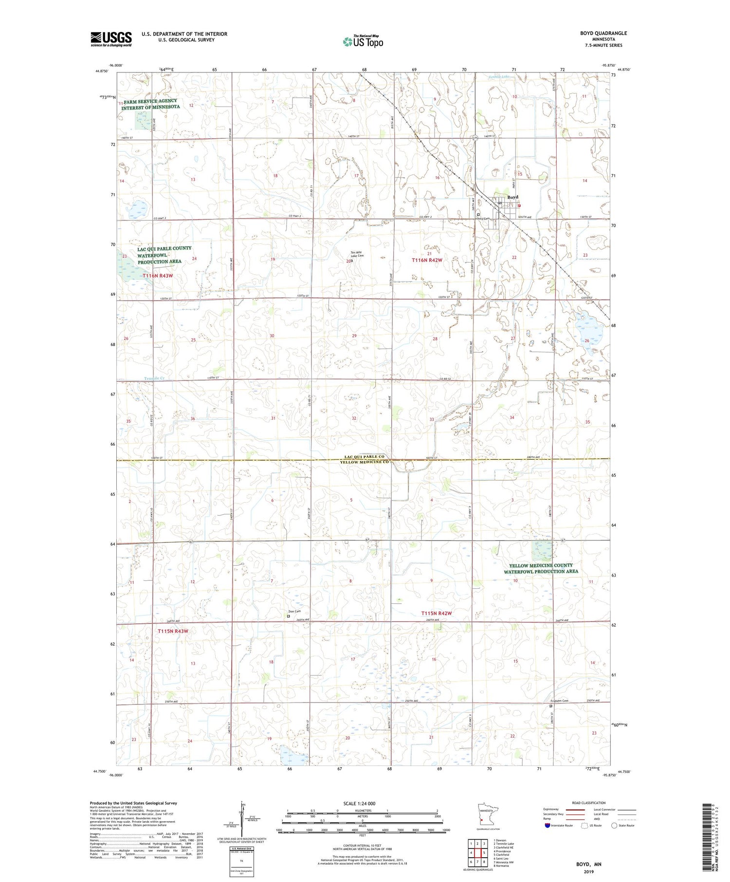 Boyd Minnesota US Topo Map Image
