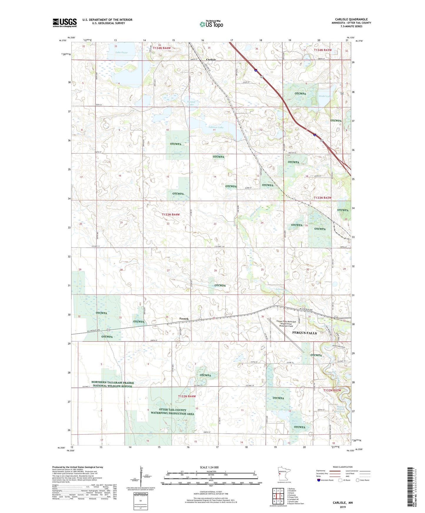 Carlisle Minnesota US Topo Map Image