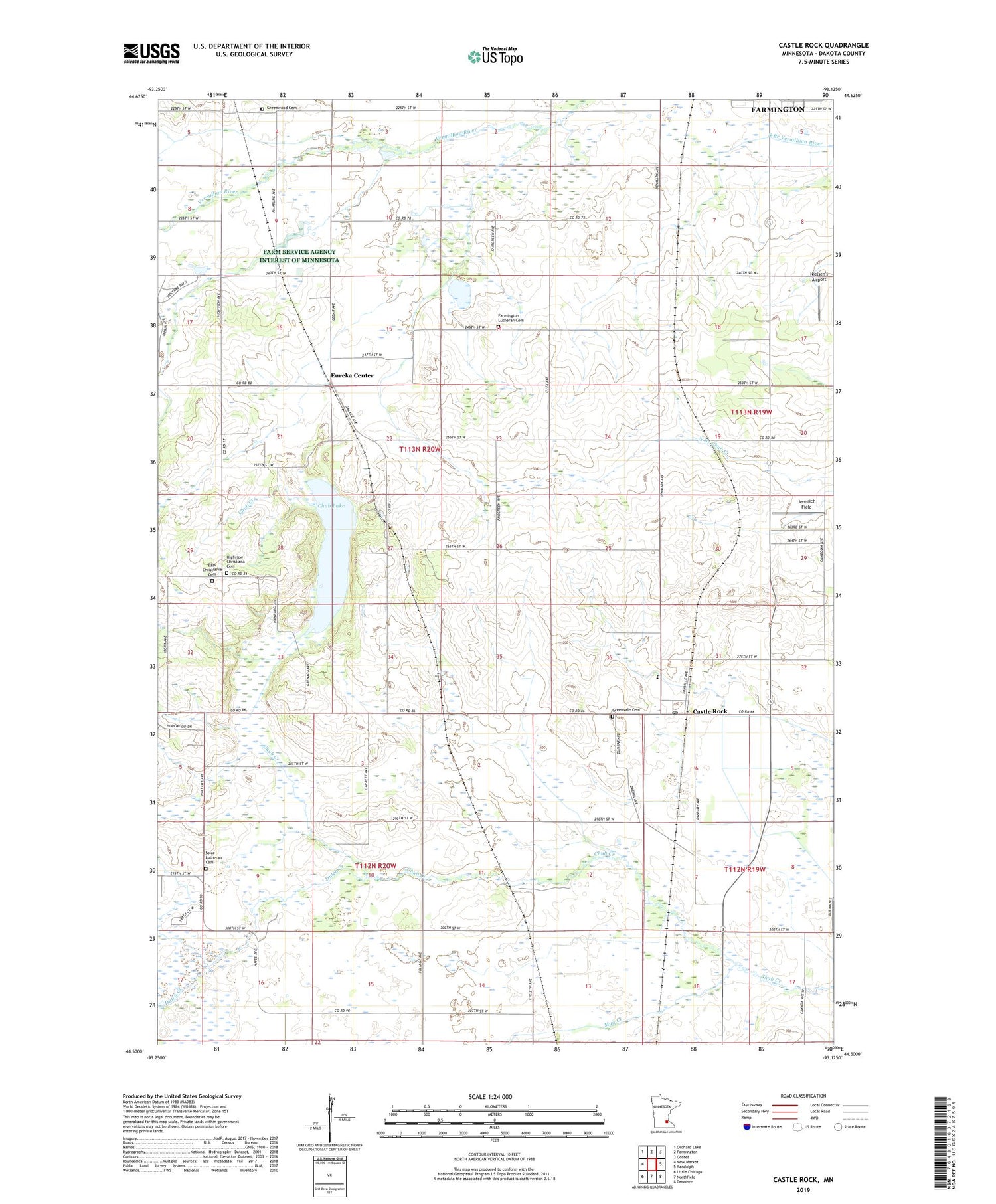 Castle Rock Minnesota US Topo Map Image