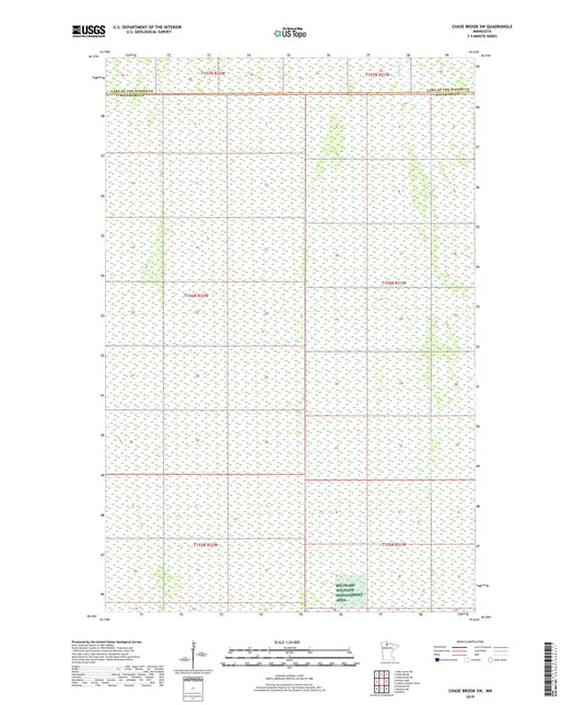 Chase Brook SW Minnesota US Topo Map Image
