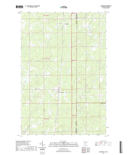 Cloverton Minnesota US Topo Map Image