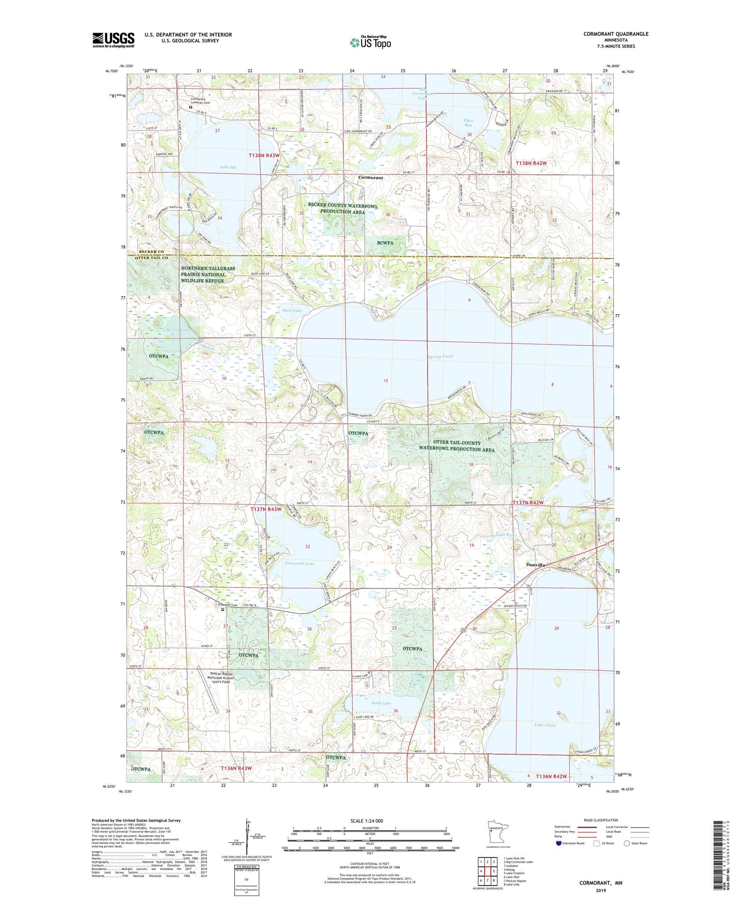 Cormorant Minnesota US Topo Map Image