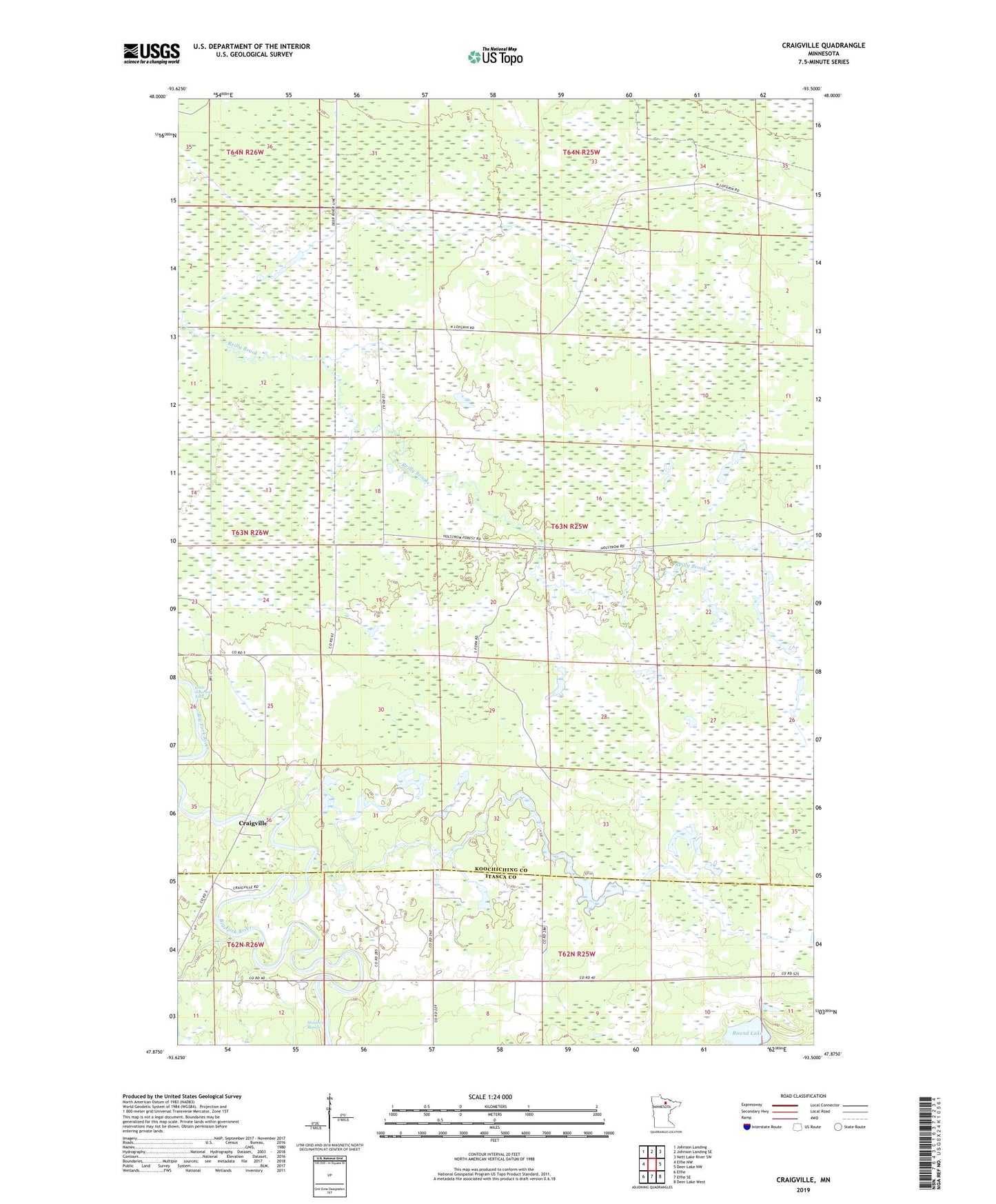 Craigville Minnesota US Topo Map Image
