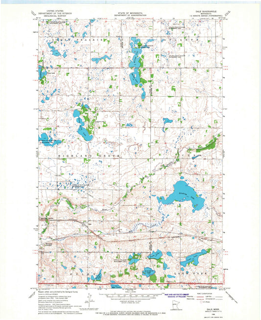 Classic USGS Dale Minnesota 7.5'x7.5' Topo Map Image