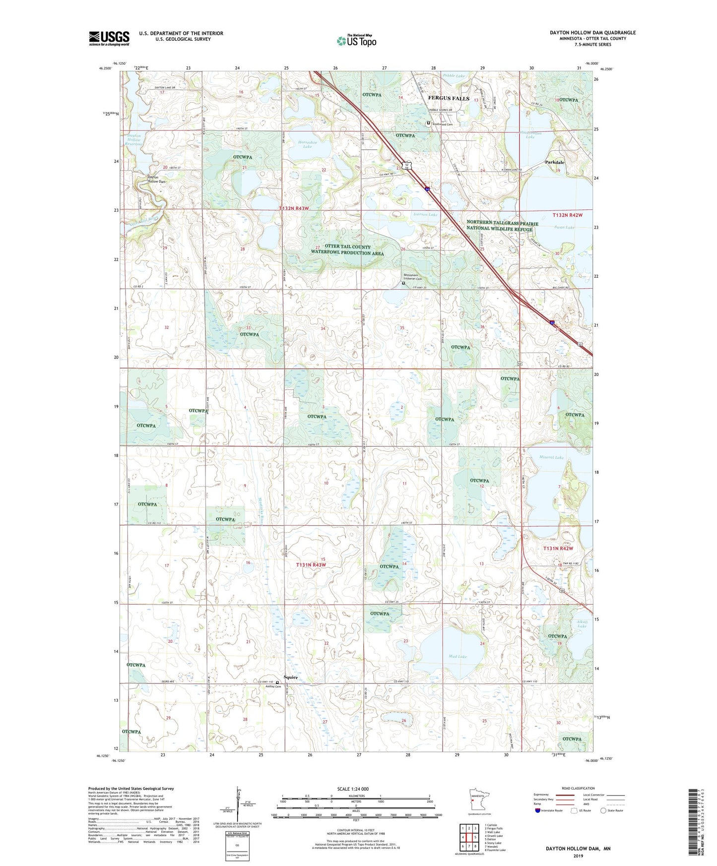 Dayton Hollow Dam Minnesota US Topo Map Image