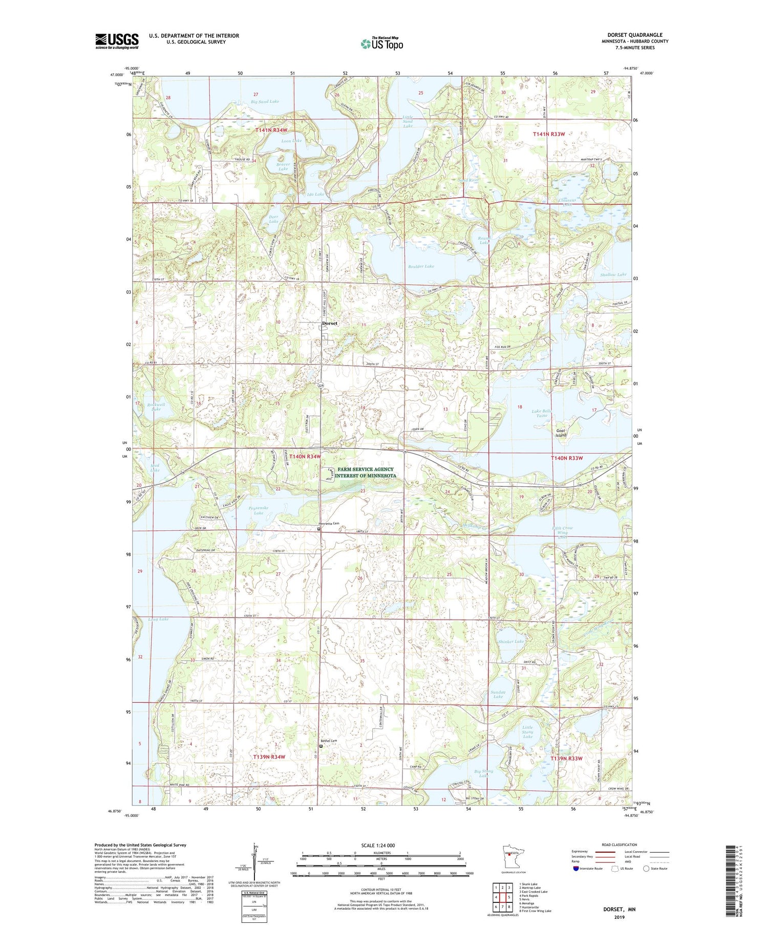 Dorset Minnesota US Topo Map Image