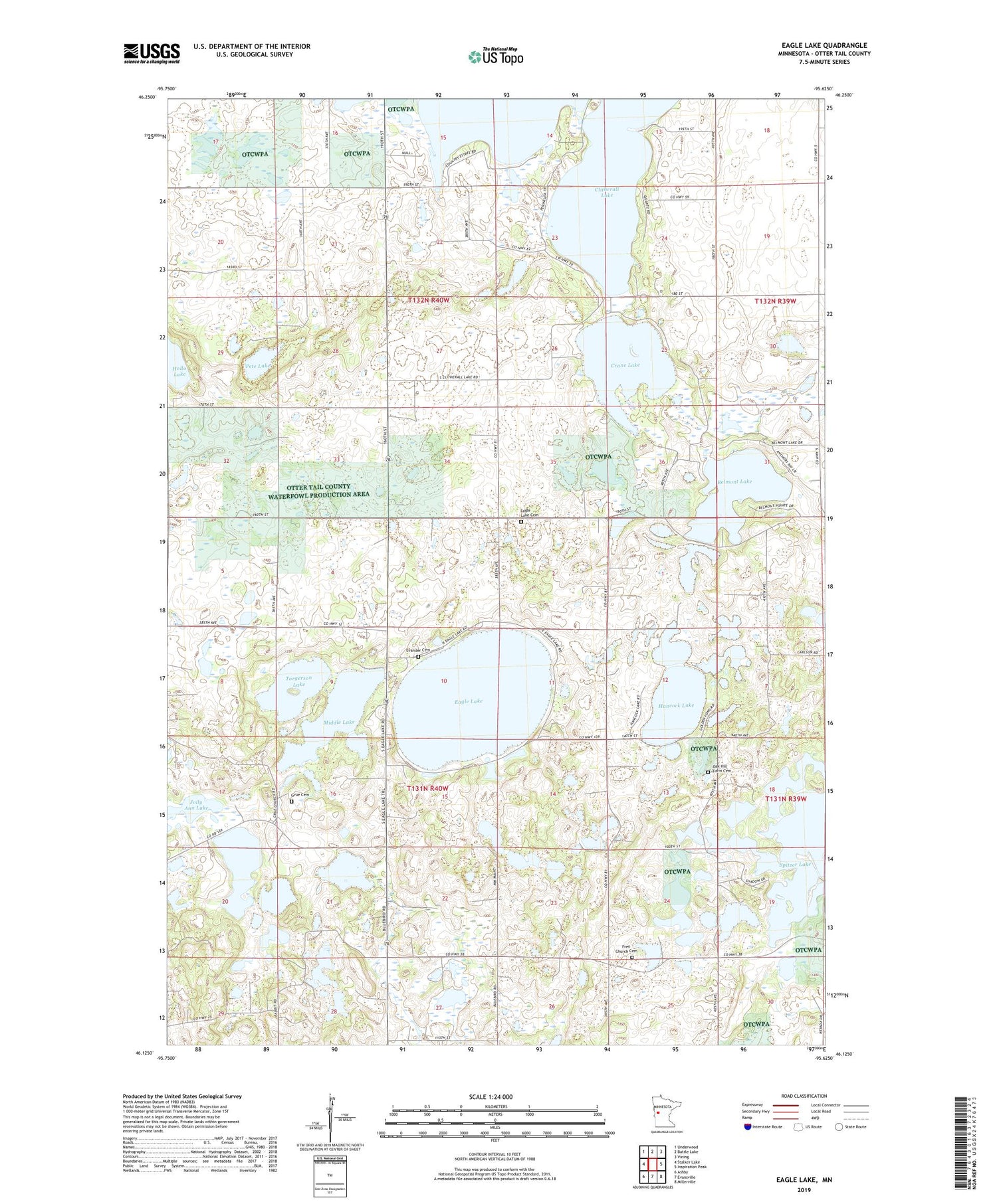 Eagle Lake Minnesota US Topo Map Image