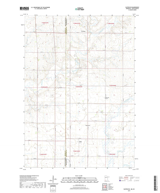 Elkton SW Minnesota US Topo Map Image