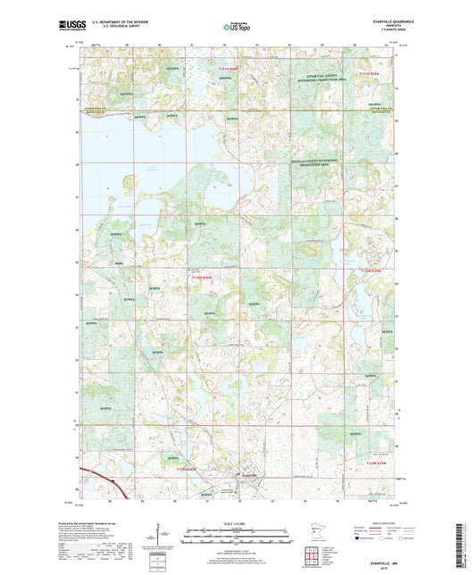 Evansville Minnesota US Topo Map Image