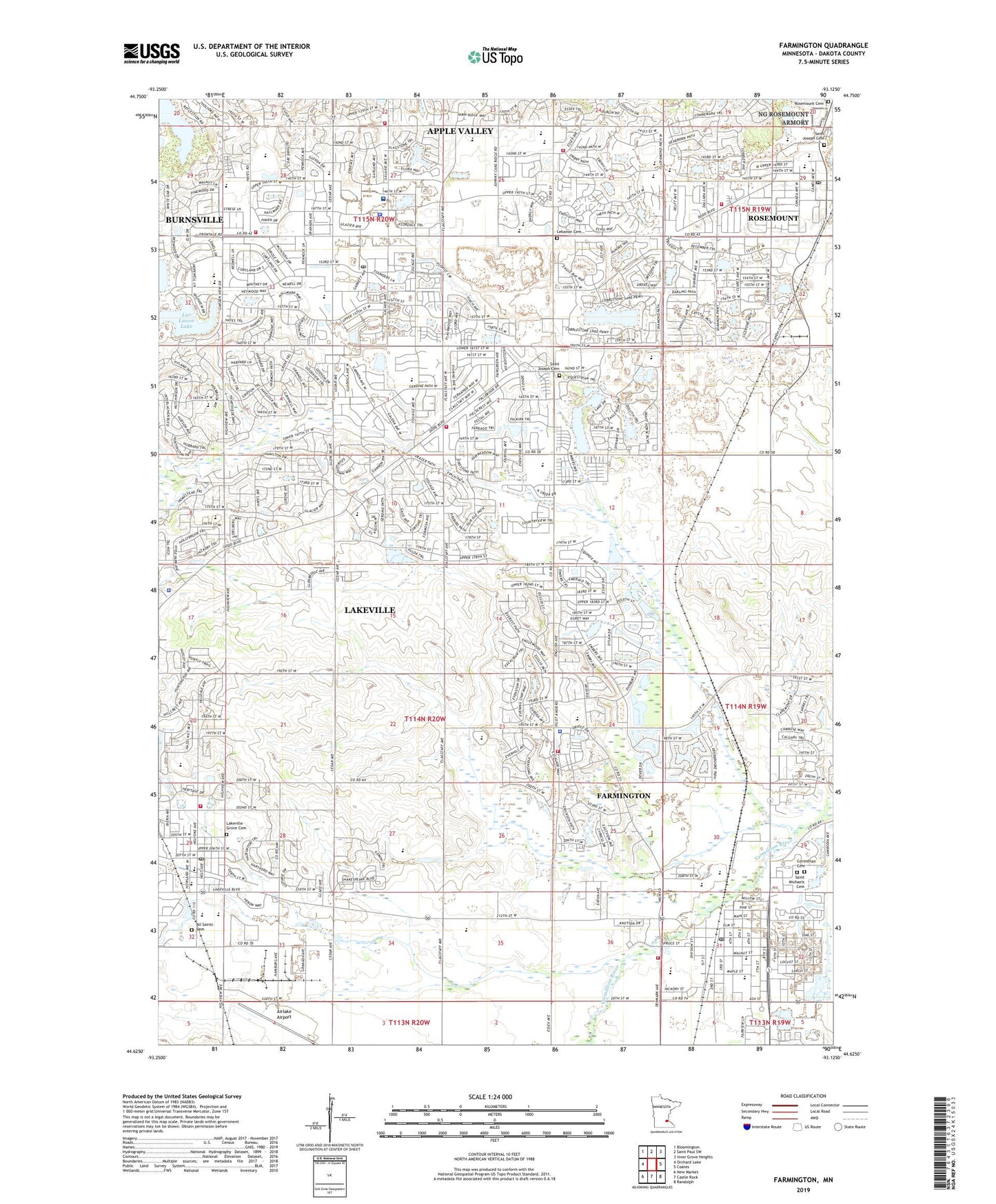 Farmington Minnesota US Topo Map Image
