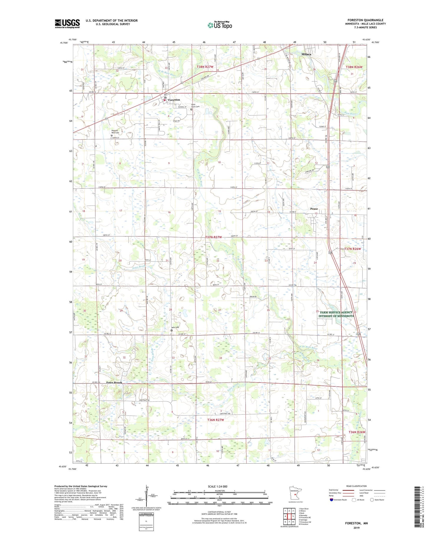 Foreston Minnesota US Topo Map Image