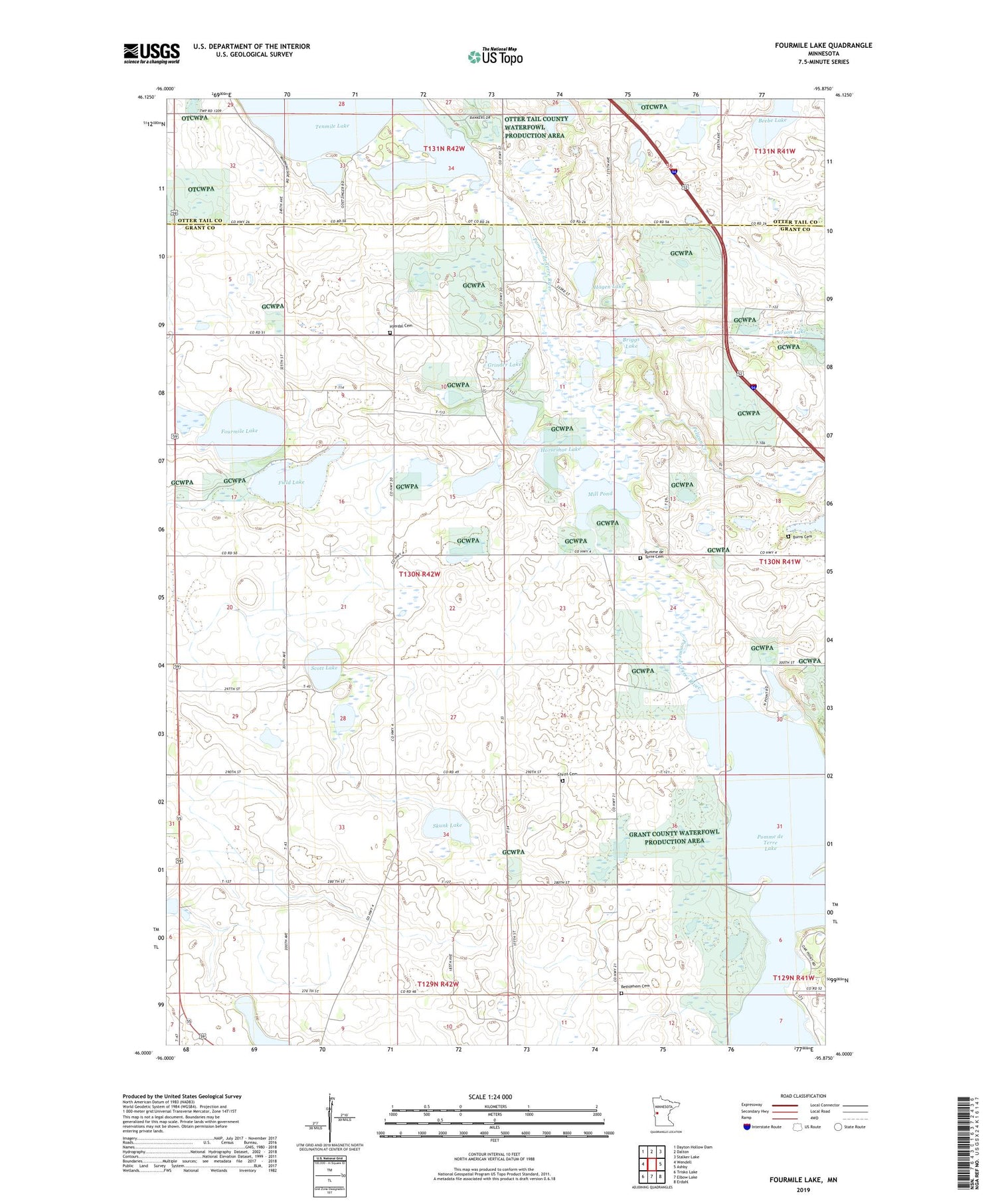 Fourmile Lake Minnesota US Topo Map Image
