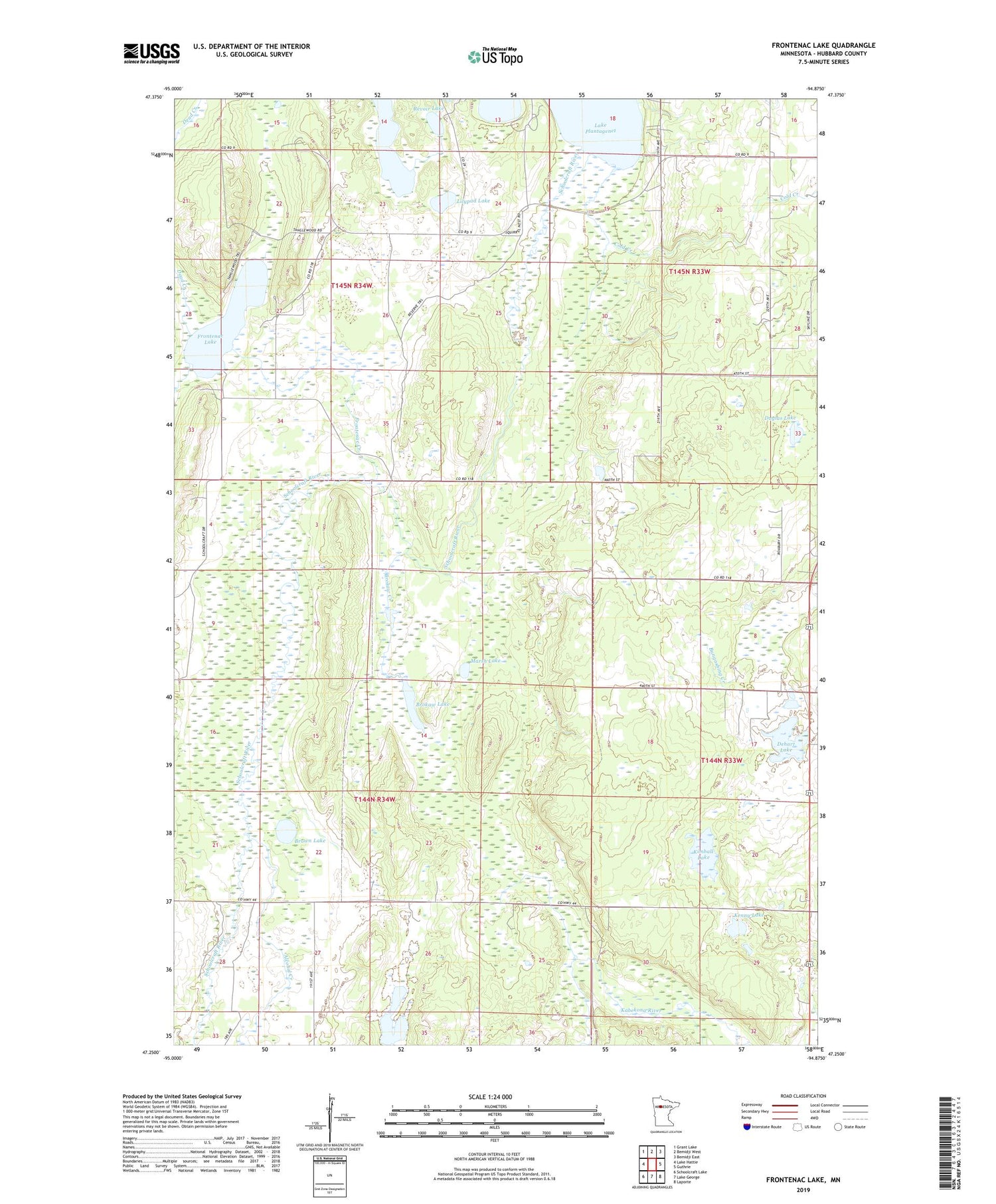 Frontenac Lake Minnesota US Topo Map Image