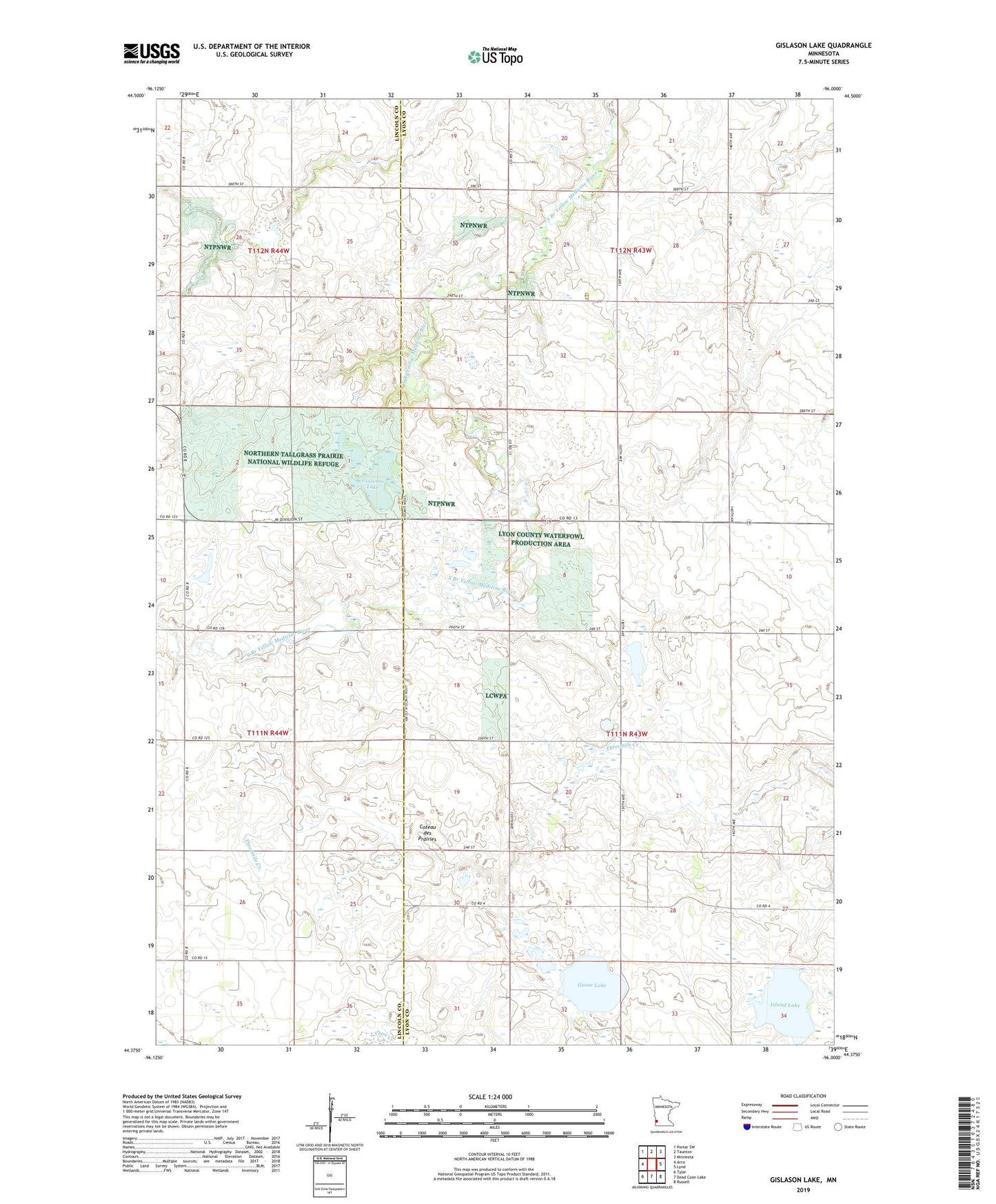 Gislason Lake Minnesota US Topo Map Image