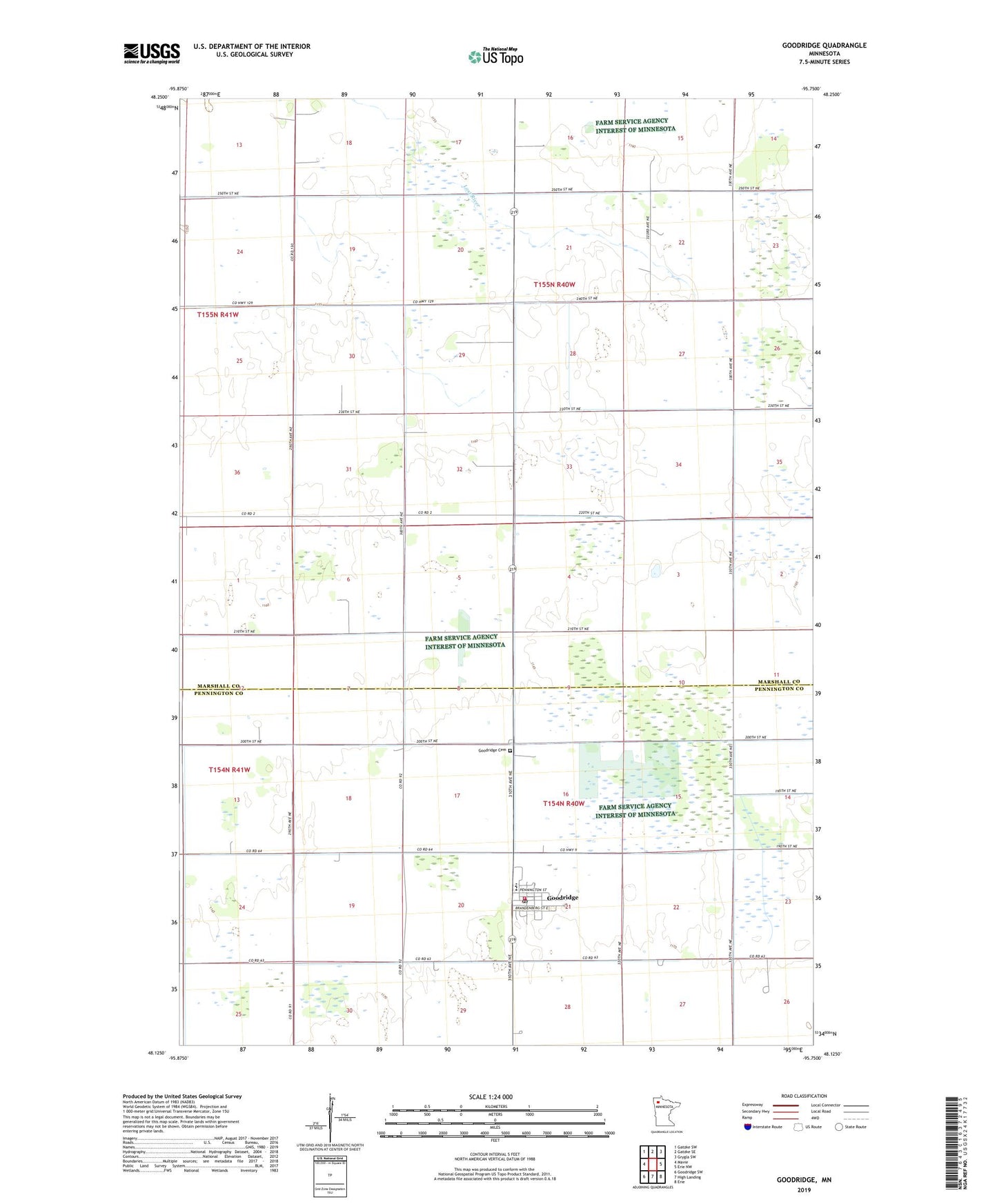 Goodridge Minnesota US Topo Map Image
