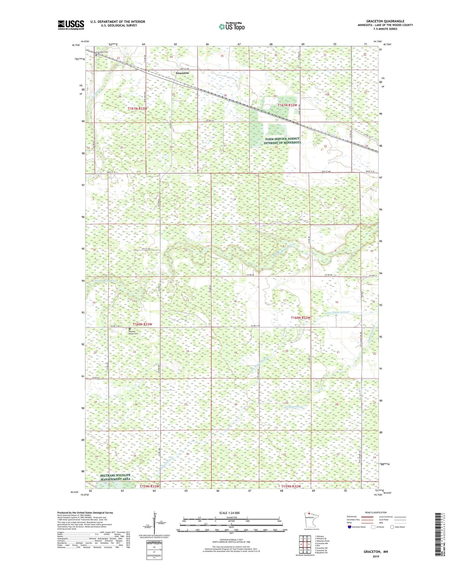 Graceton Minnesota US Topo Map Image