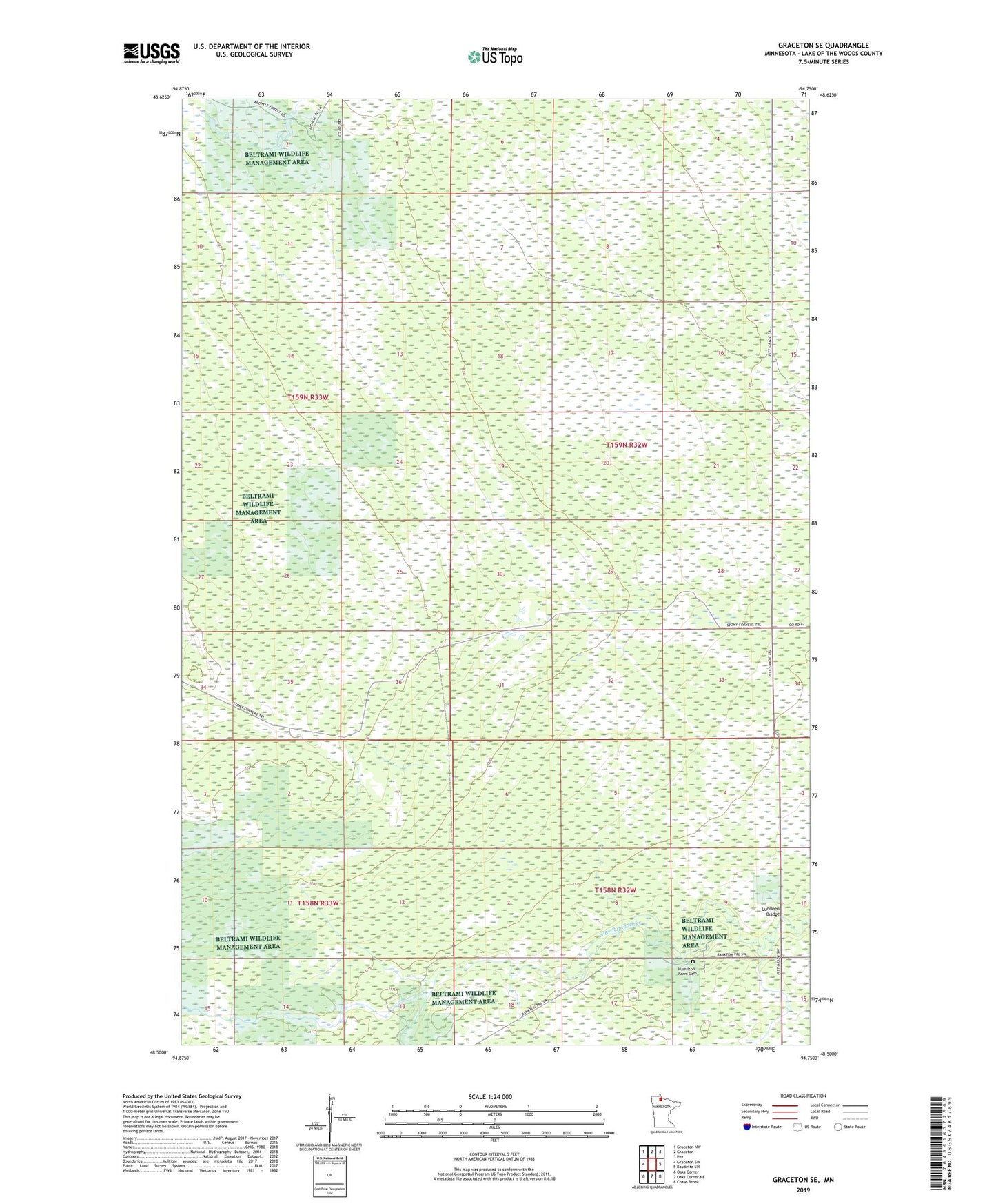 Graceton SE Minnesota US Topo Map Image