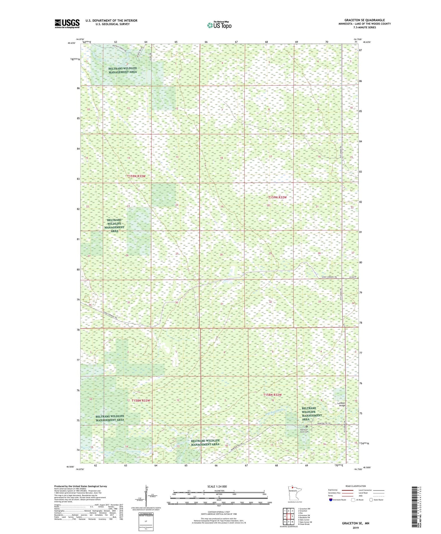 Graceton SE Minnesota US Topo Map Image