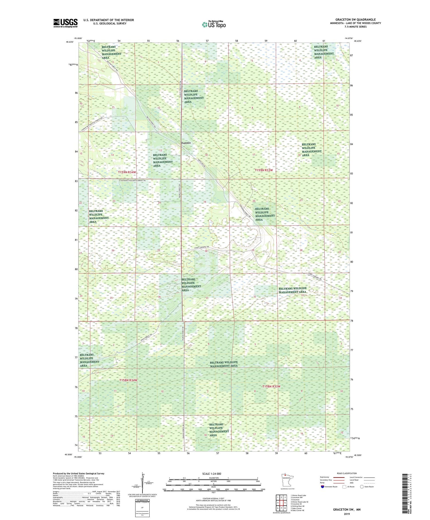 Graceton SW Minnesota US Topo Map Image