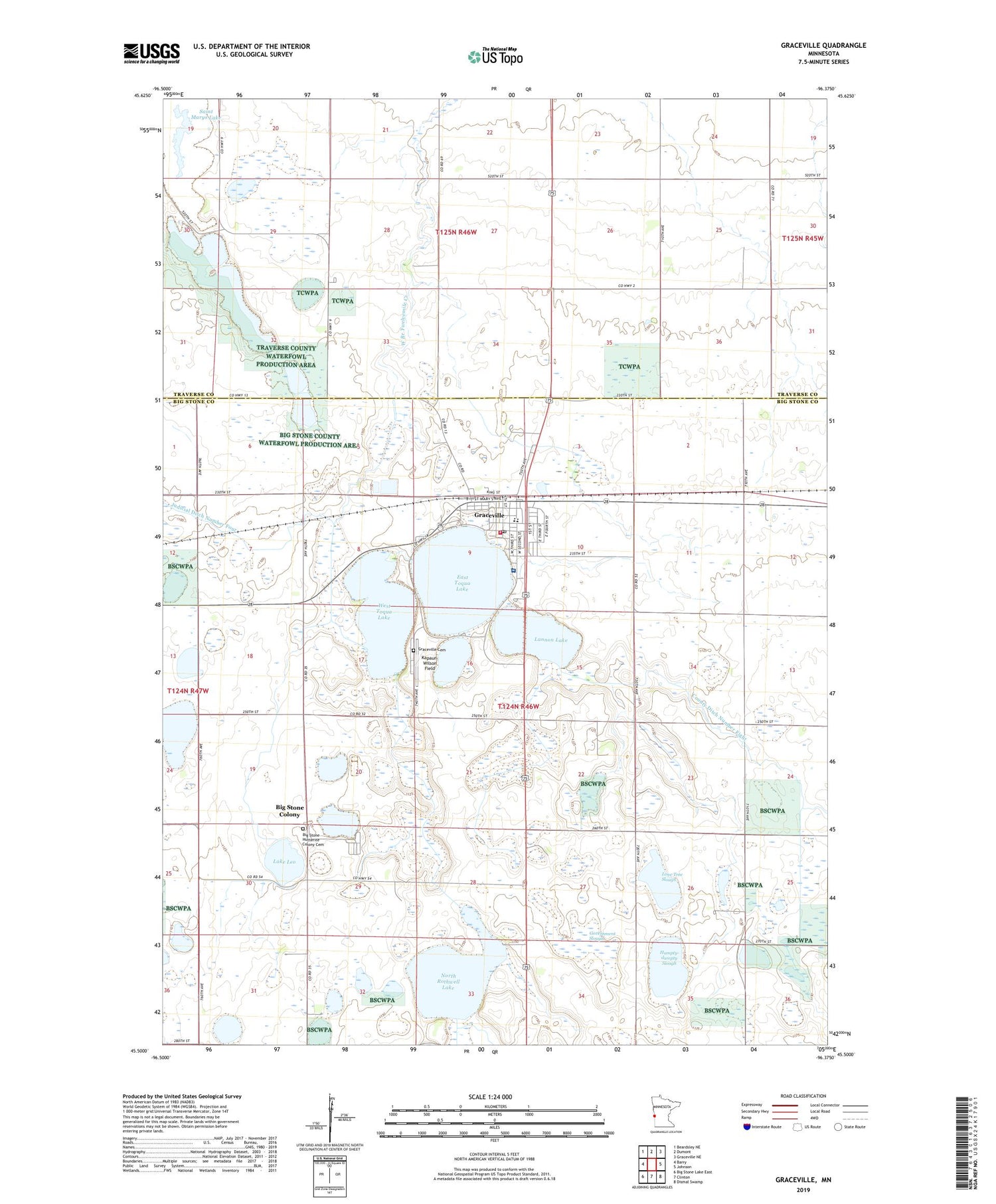 Graceville Minnesota US Topo Map Image