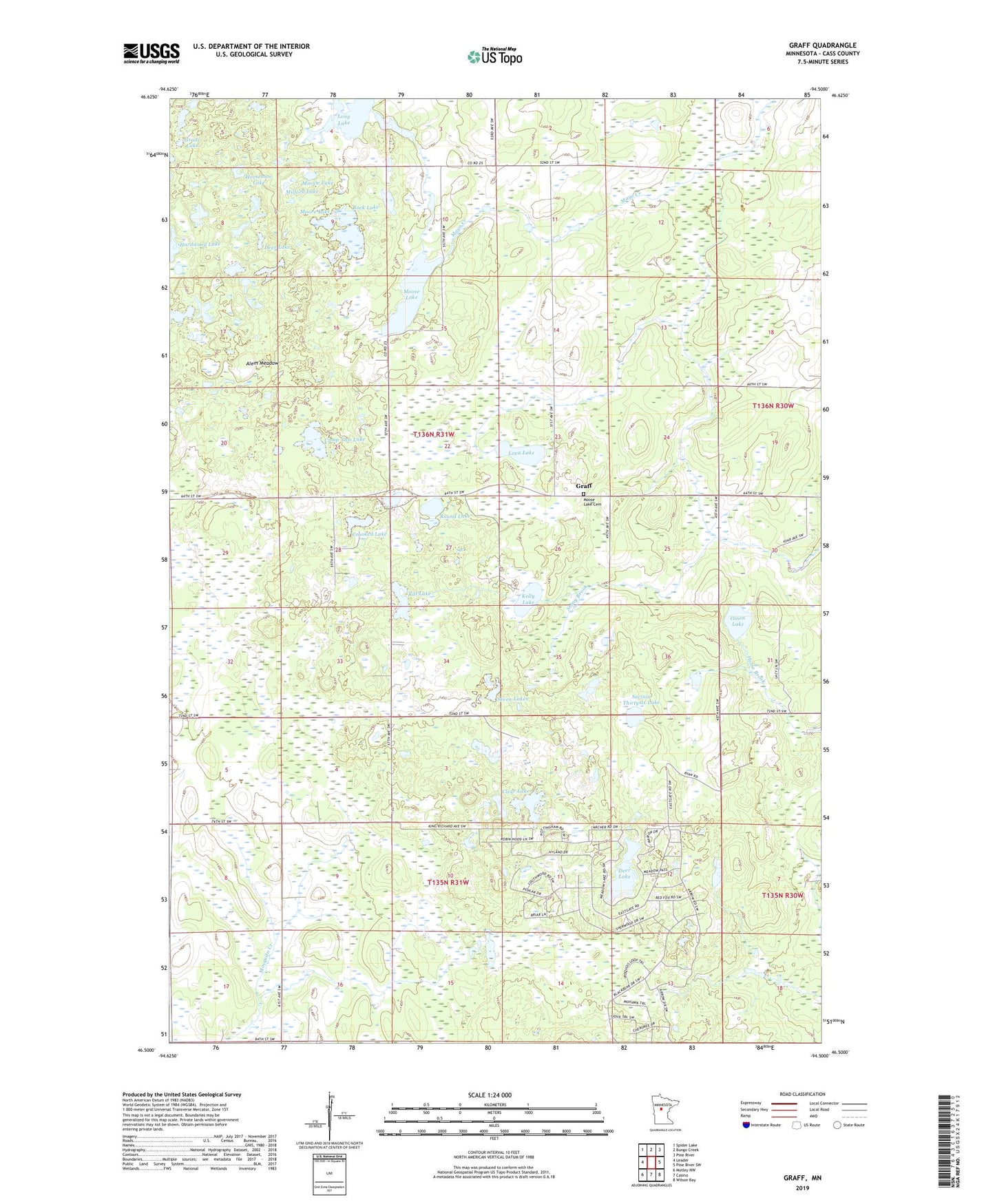 Graff Minnesota US Topo Map Image