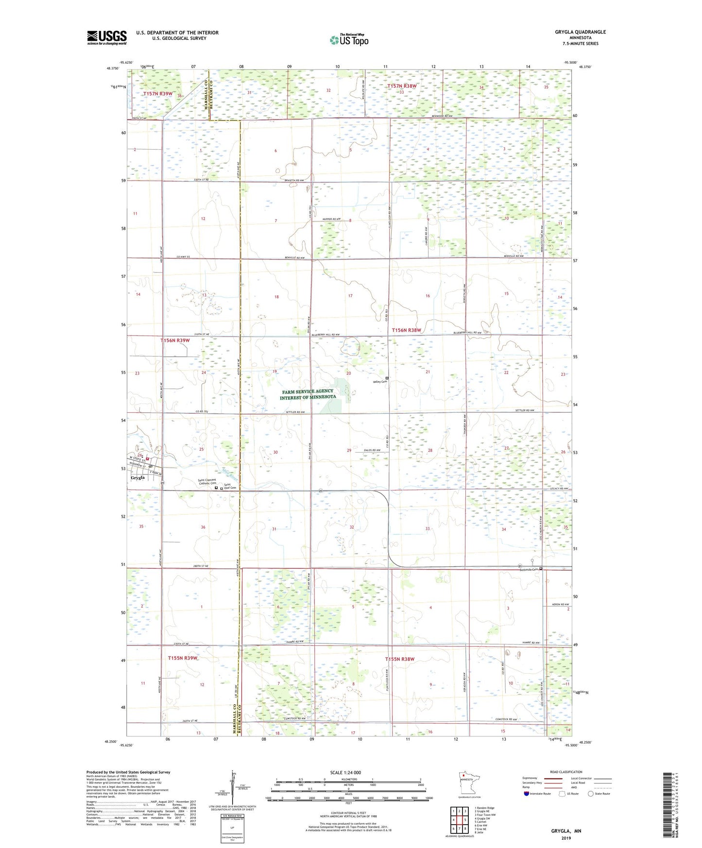 Grygla Minnesota US Topo Map Image