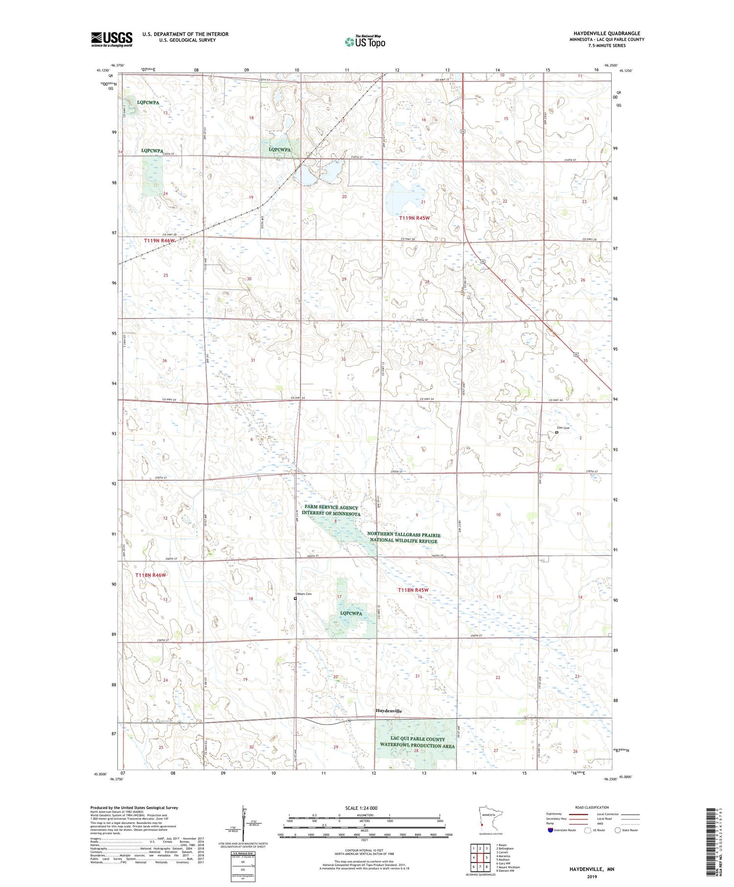 Haydenville Minnesota US Topo Map Image