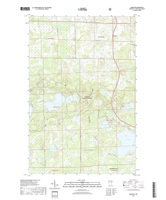 Idington Minnesota US Topo Map Image