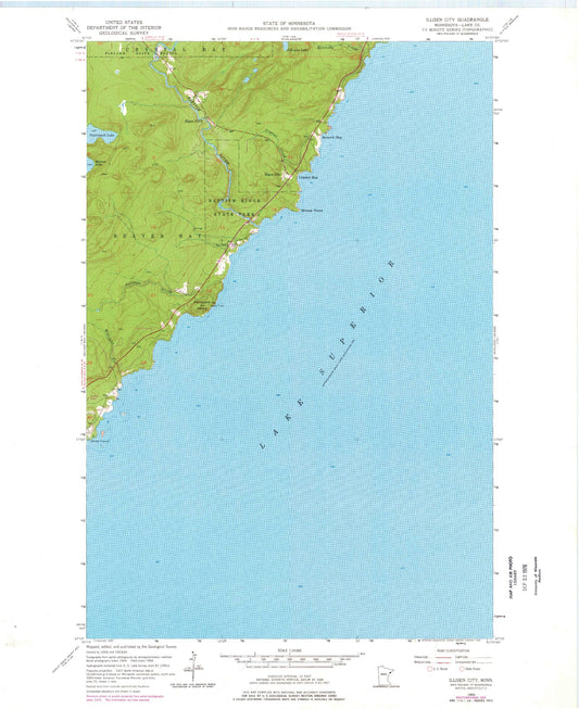 Classic USGS Illgen City Minnesota 7.5'x7.5' Topo Map Image