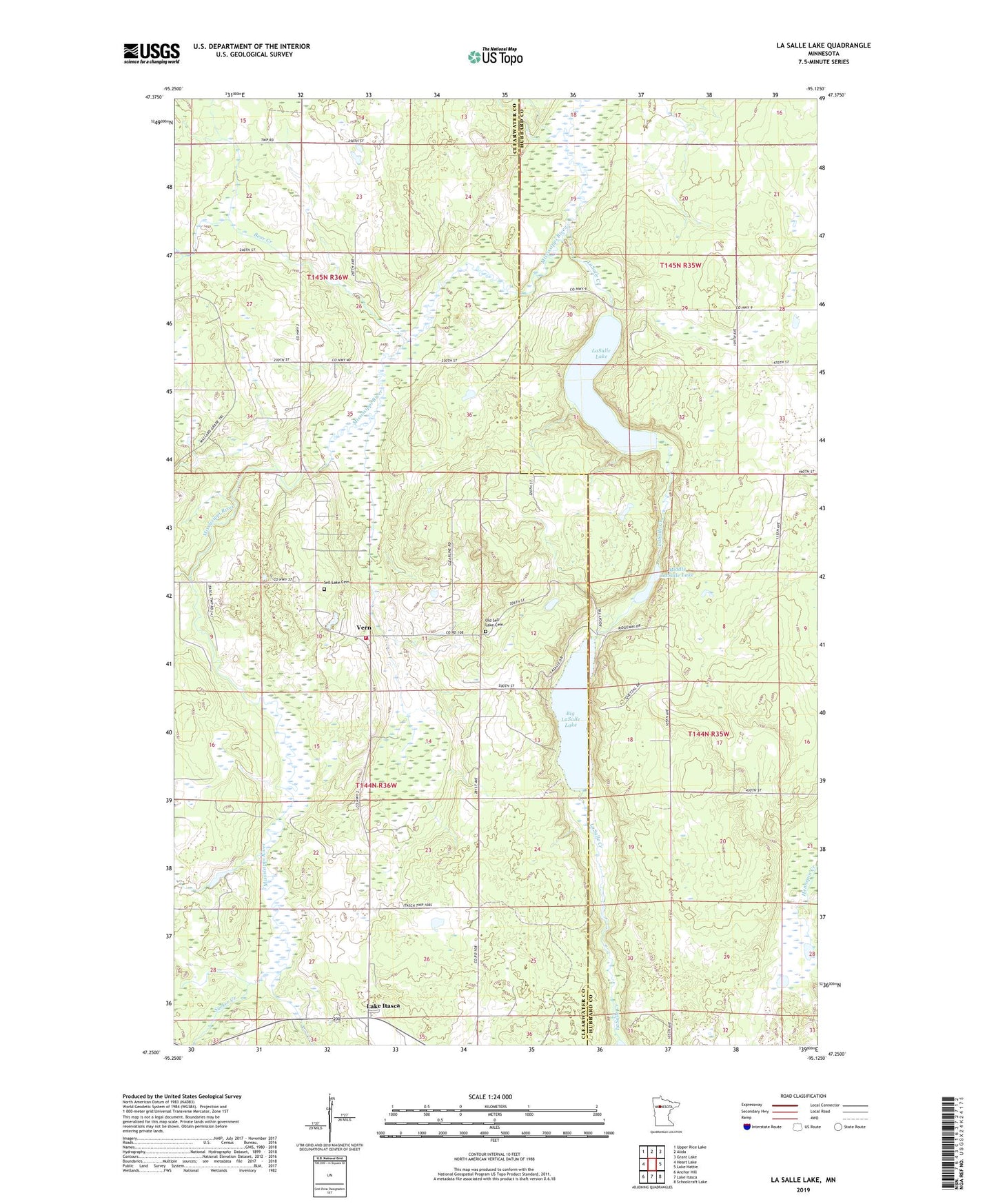 La Salle Lake Minnesota US Topo Map Image