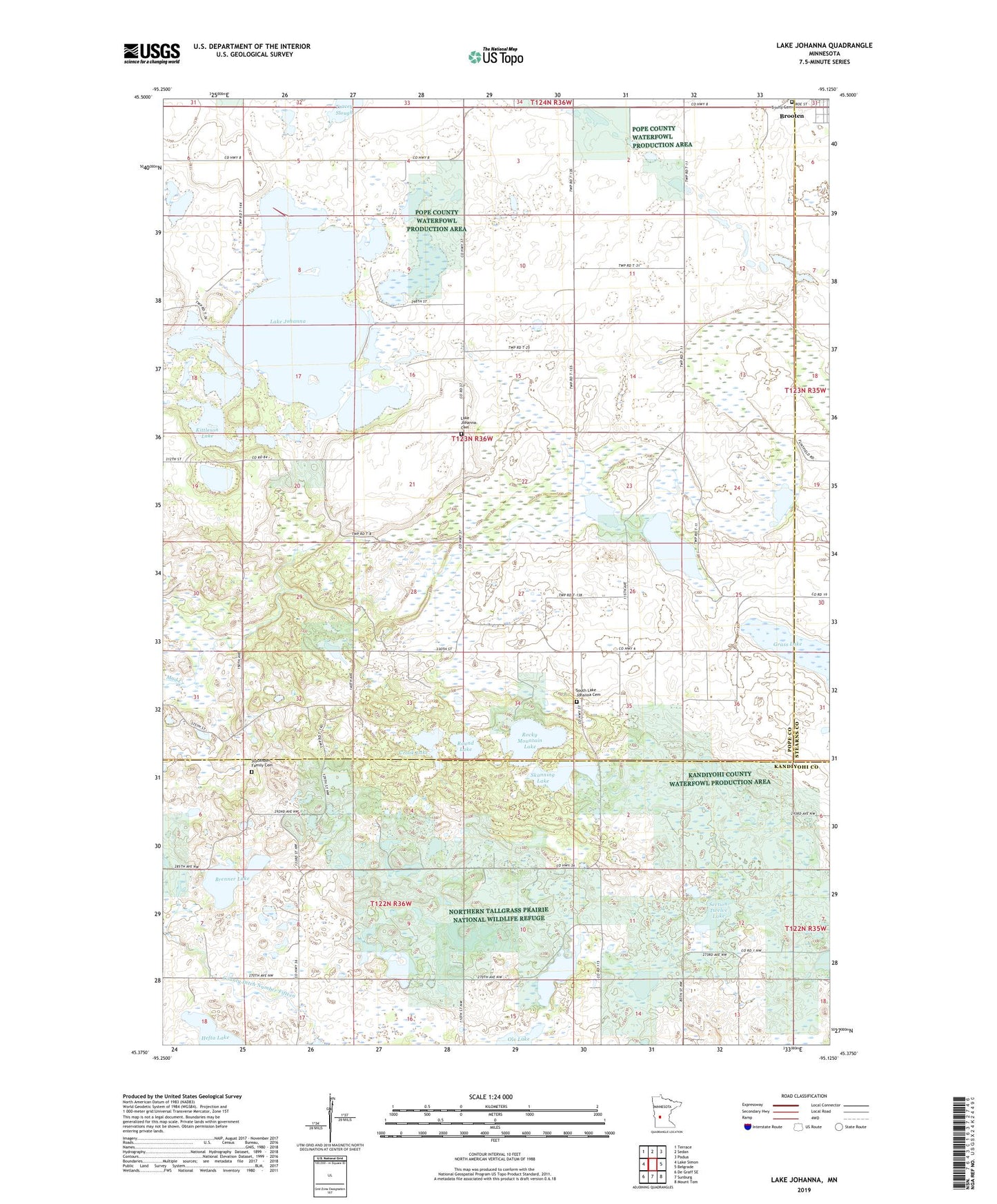 Lake Johanna Minnesota US Topo Map Image