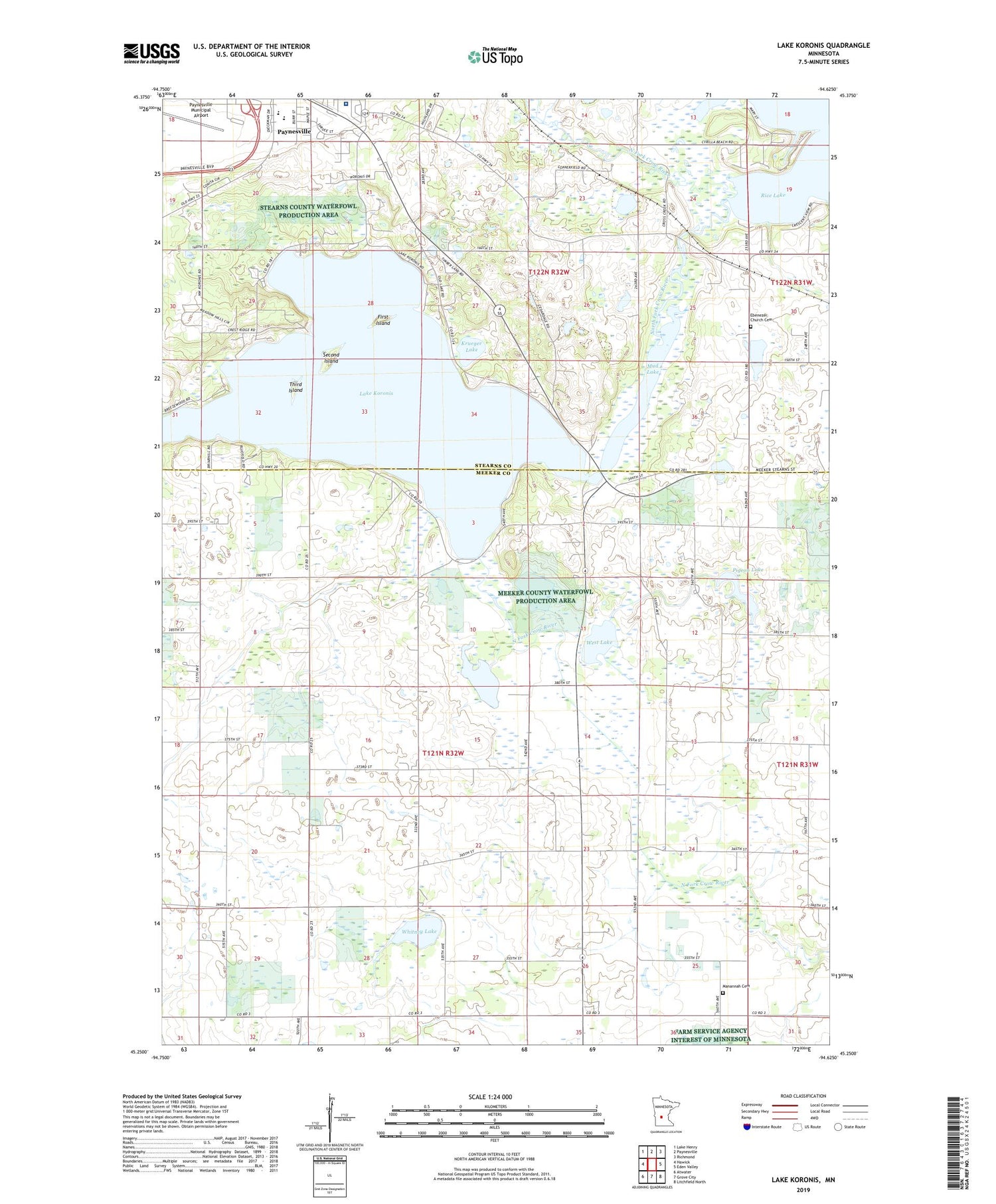 Lake Koronis Minnesota US Topo Map Image