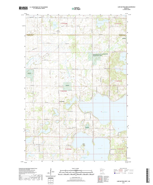 Lake Miltona West Minnesota US Topo Map Image