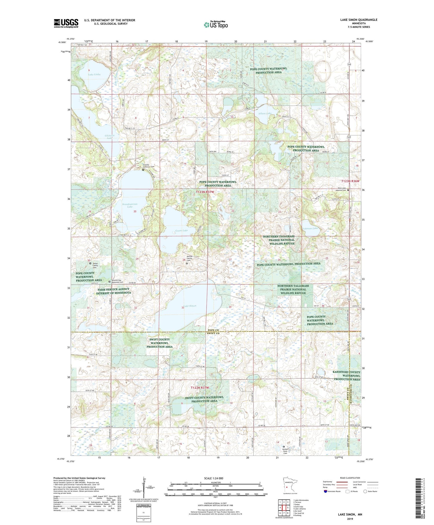 Lake Simon Minnesota US Topo Map Image