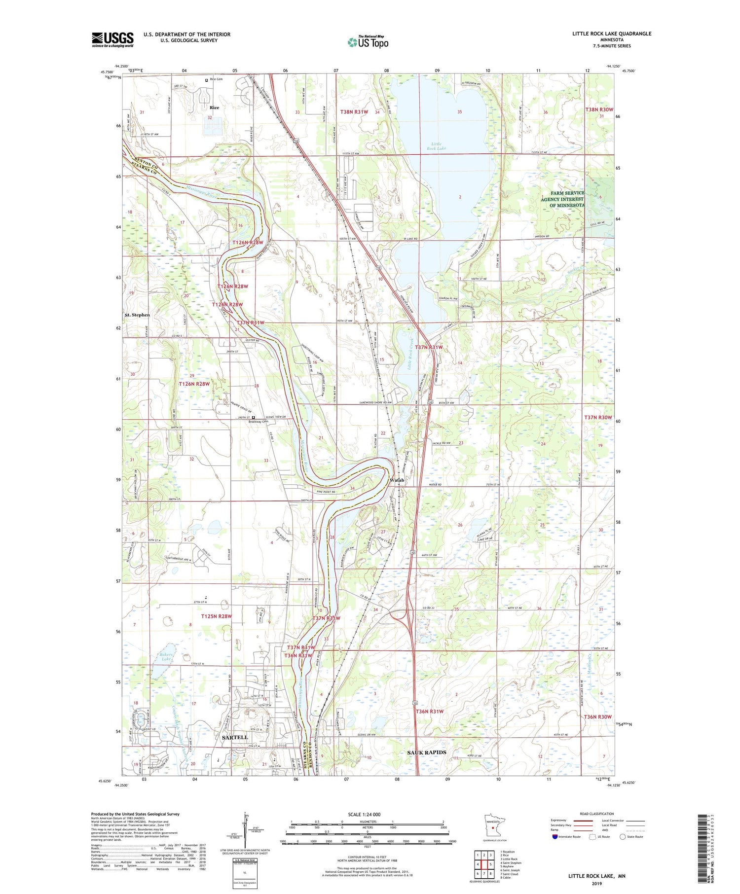 Little Rock Lake Minnesota US Topo Map Image